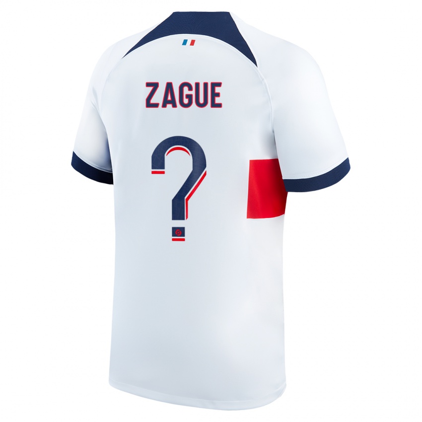 Niño Camiseta Yoram Zague #0 Blanco 2ª Equipación 2023/24 La Camisa Chile