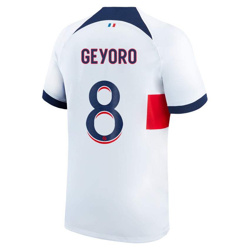 Niño Camiseta Grace Geyoro #8 Blanco 2ª Equipación 2023/24 La Camisa Chile
