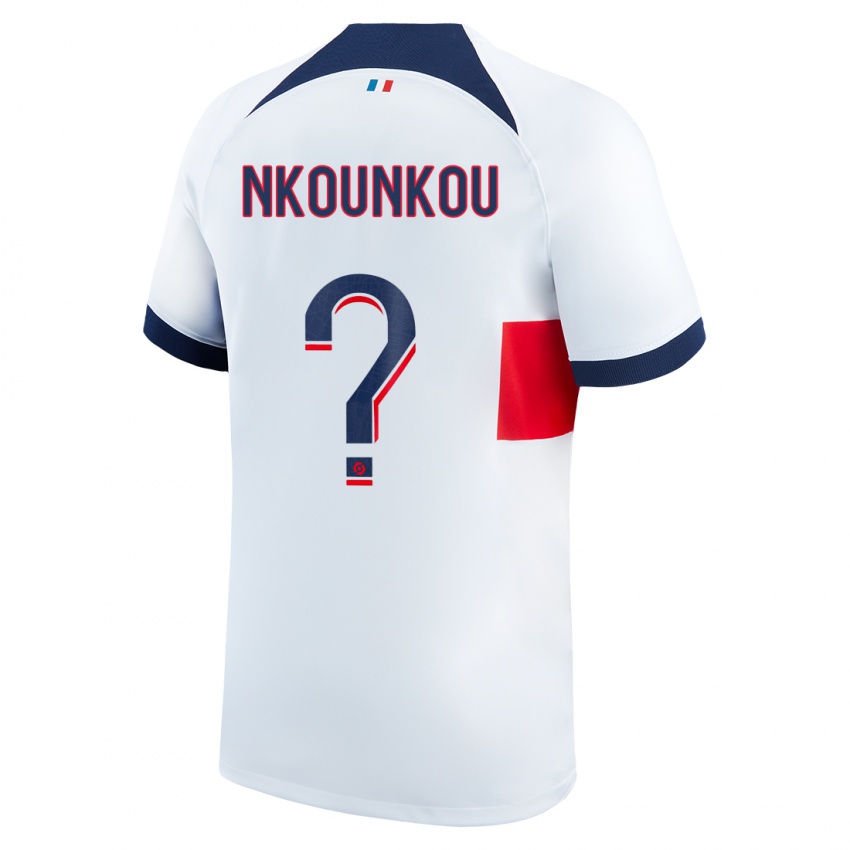 Niño Camiseta Desthy Nkounkou #0 Blanco 2ª Equipación 2023/24 La Camisa Chile