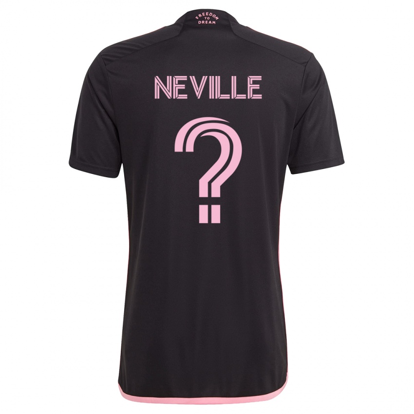 Niño Camiseta Harvey Neville #0 Negro 2ª Equipación 2023/24 La Camisa Chile