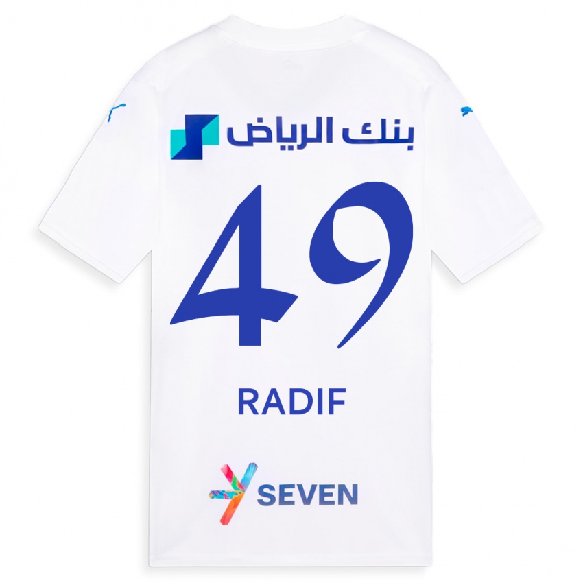 Niño Camiseta Abdullah Radif #49 Blanco 2ª Equipación 2023/24 La Camisa Chile