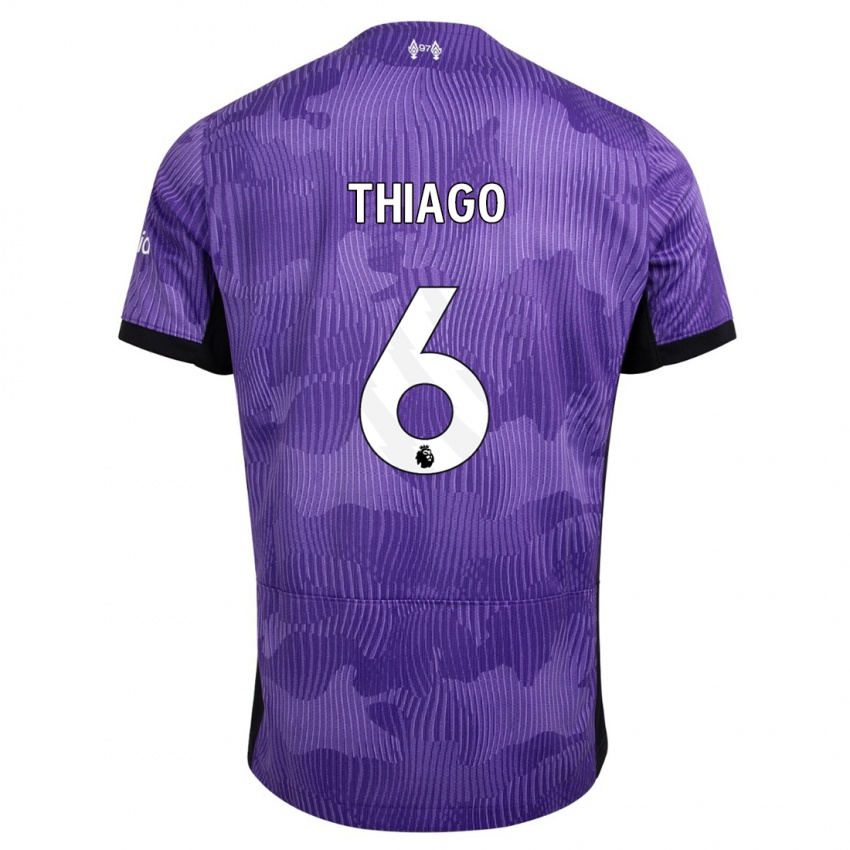 Niño Camiseta Thiago #6 Púrpura Equipación Tercera 2023/24 La Camisa Chile