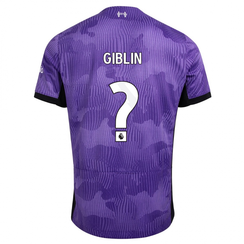 Niño Camiseta Nathan Giblin #0 Púrpura Equipación Tercera 2023/24 La Camisa Chile