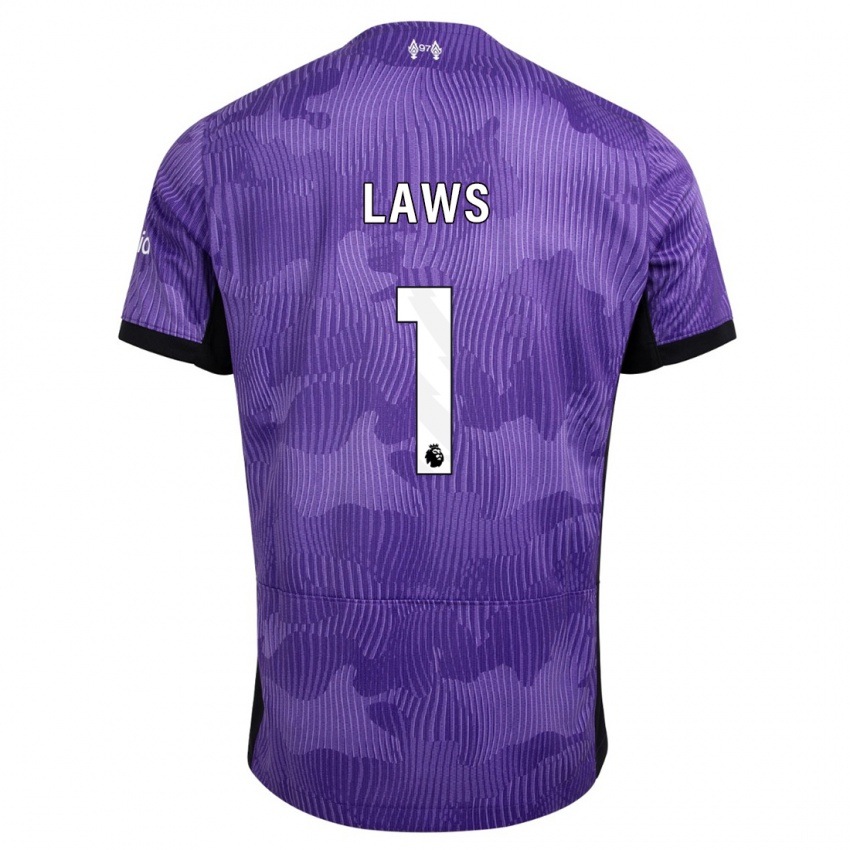 Niño Camiseta Rachael Laws #1 Púrpura Equipación Tercera 2023/24 La Camisa Chile