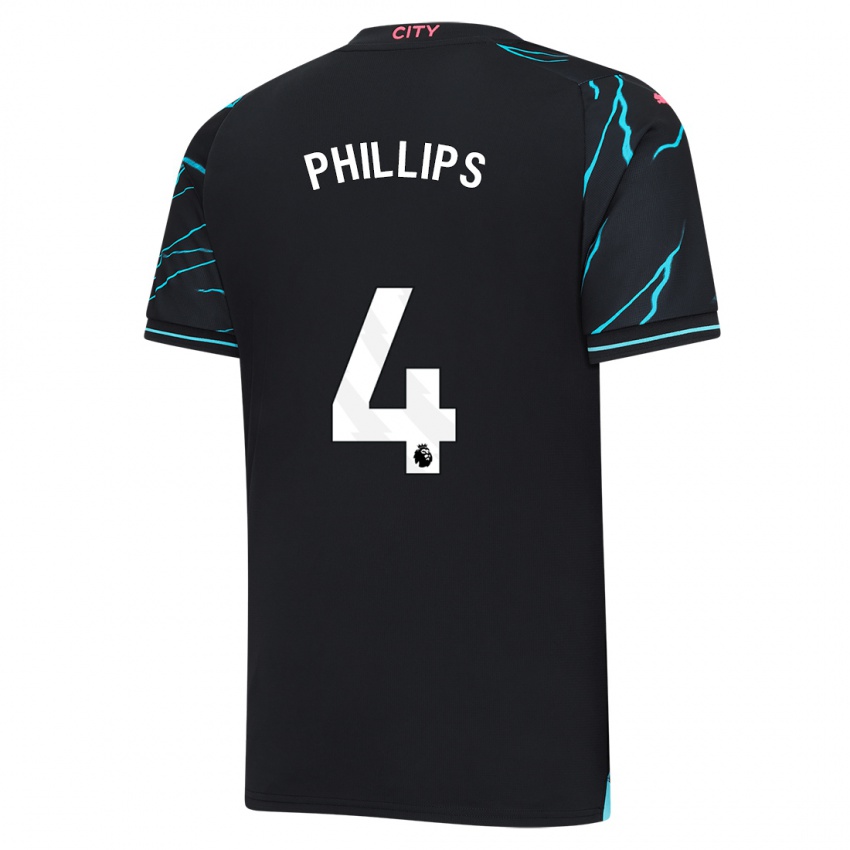 Niño Camiseta Kalvin Phillips #4 Azul Oscuro Equipación Tercera 2023/24 La Camisa Chile