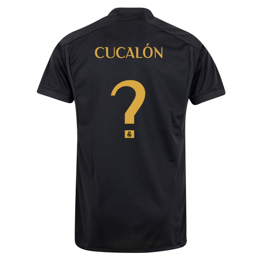 Niño Camiseta Marc Cucalón #0 Negro Equipación Tercera 2023/24 La Camisa Chile