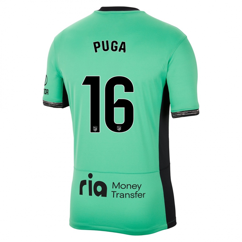 Niño Camiseta Carlos Puga #16 Primavera Verde Equipación Tercera 2023/24 La Camisa Chile