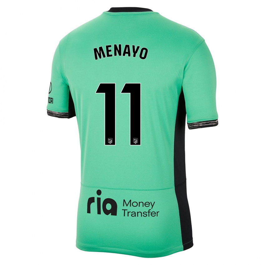 Niño Camiseta Carmen Menayo #11 Primavera Verde Equipación Tercera 2023/24 La Camisa Chile
