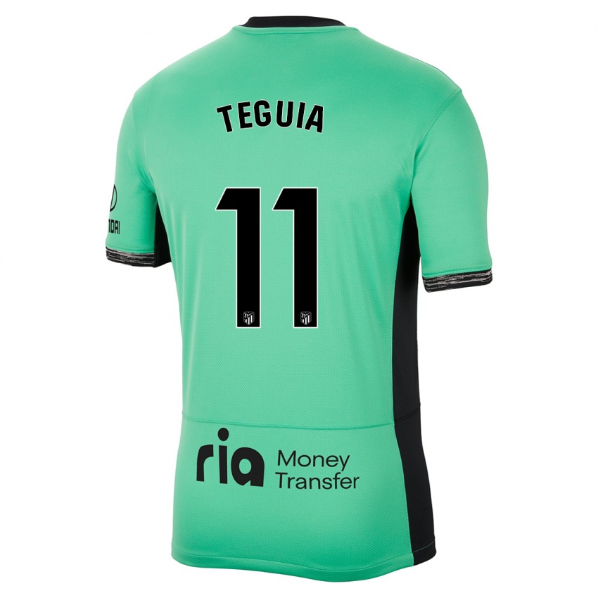 Niño Camiseta Cedric Teguia #11 Primavera Verde Equipación Tercera 2023/24 La Camisa Chile