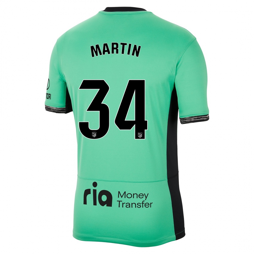 Niño Camiseta Carlos Martin #34 Primavera Verde Equipación Tercera 2023/24 La Camisa Chile