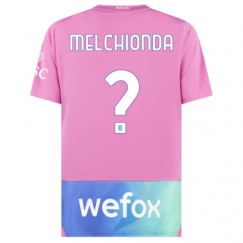 Niño Camiseta Marco Melchionda #0 Rosado Morado Equipación Tercera 2023/24 La Camisa Chile