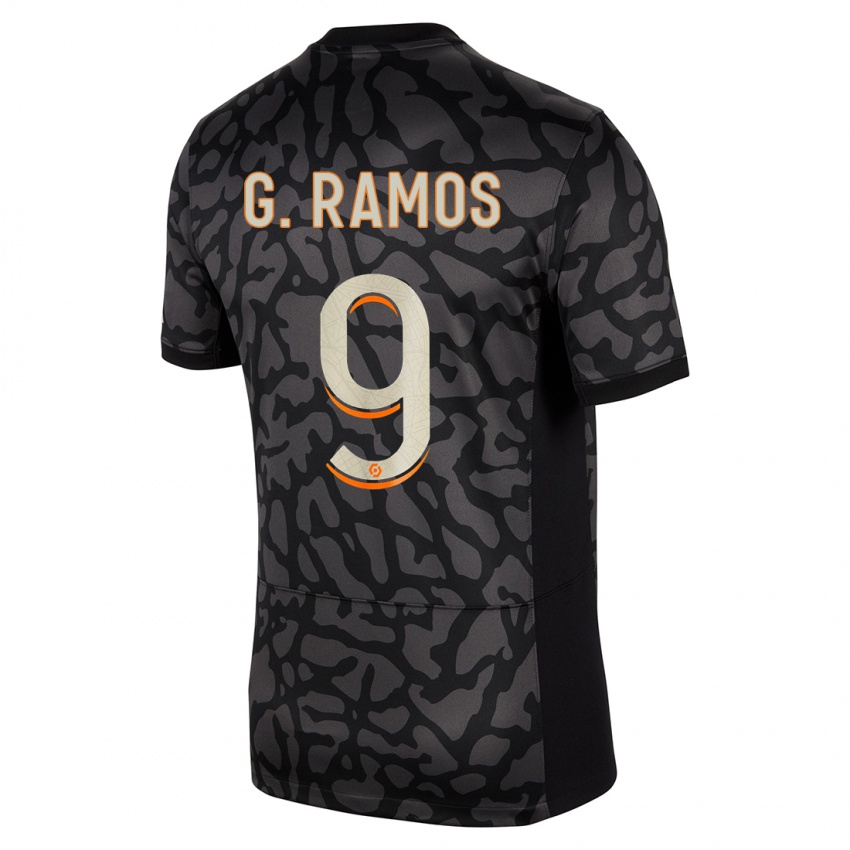 Niño Camiseta Gonçalo Ramos #9 Negro Equipación Tercera 2023/24 La Camisa Chile