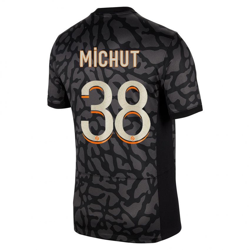 Niño Camiseta Edouard Michut #38 Negro Equipación Tercera 2023/24 La Camisa Chile