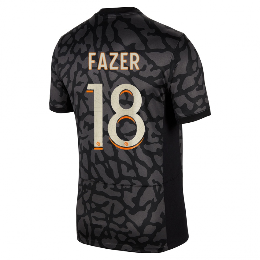 Niño Camiseta Laurina Fazer #18 Negro Equipación Tercera 2023/24 La Camisa Chile