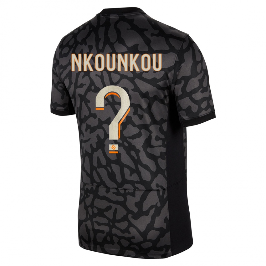 Niño Camiseta Desthy Nkounkou #0 Negro Equipación Tercera 2023/24 La Camisa Chile