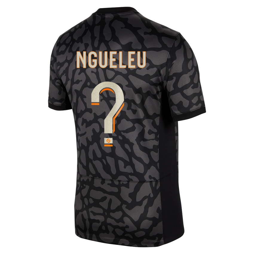 Niño Camiseta Soufiya Ngueleu #0 Negro Equipación Tercera 2023/24 La Camisa Chile