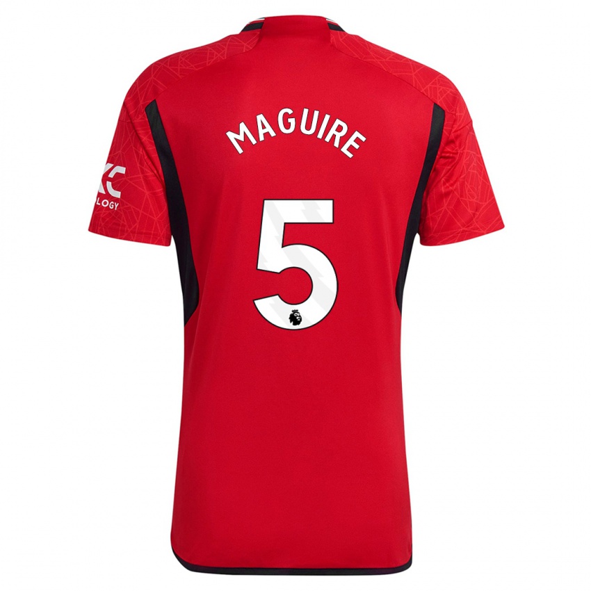 Hombre Camiseta Harry Maguire #5 Rojo 1ª Equipación 2023/24 La Camisa Chile