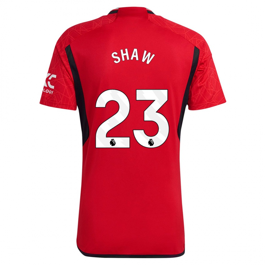 Hombre Camiseta Luke Shaw #23 Rojo 1ª Equipación 2023/24 La Camisa Chile