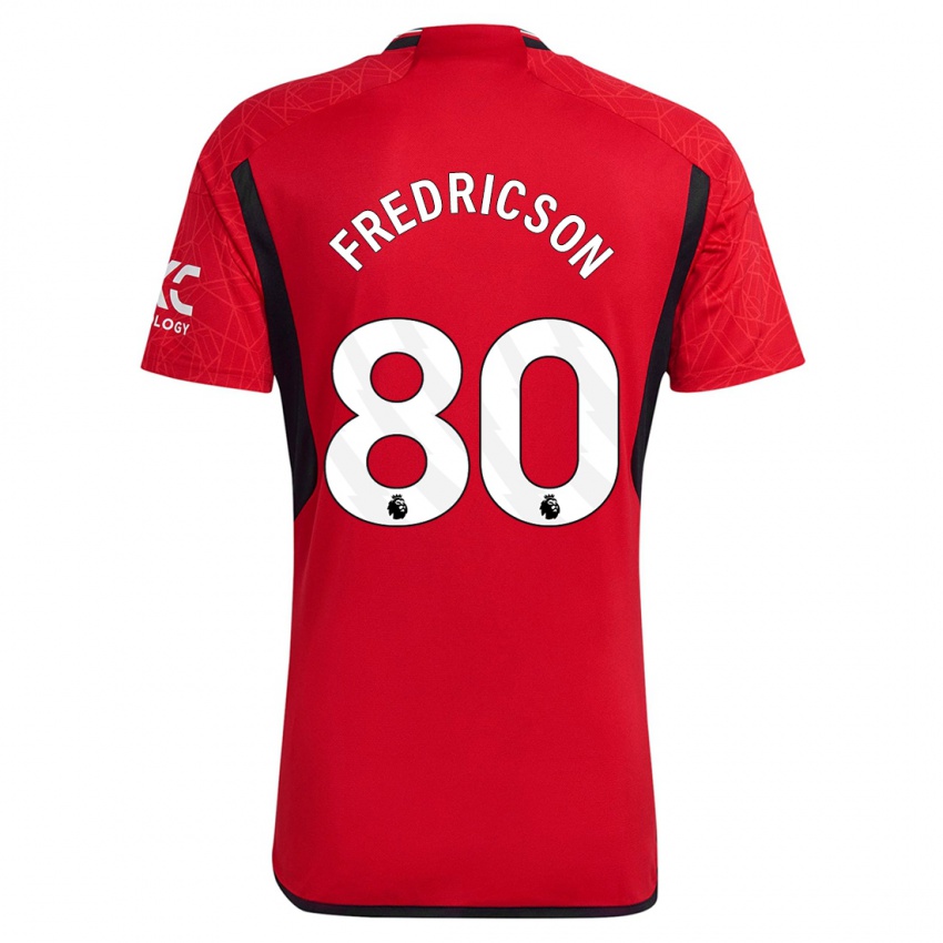 Hombre Camiseta Tyler Fredricson #80 Rojo 1ª Equipación 2023/24 La Camisa Chile