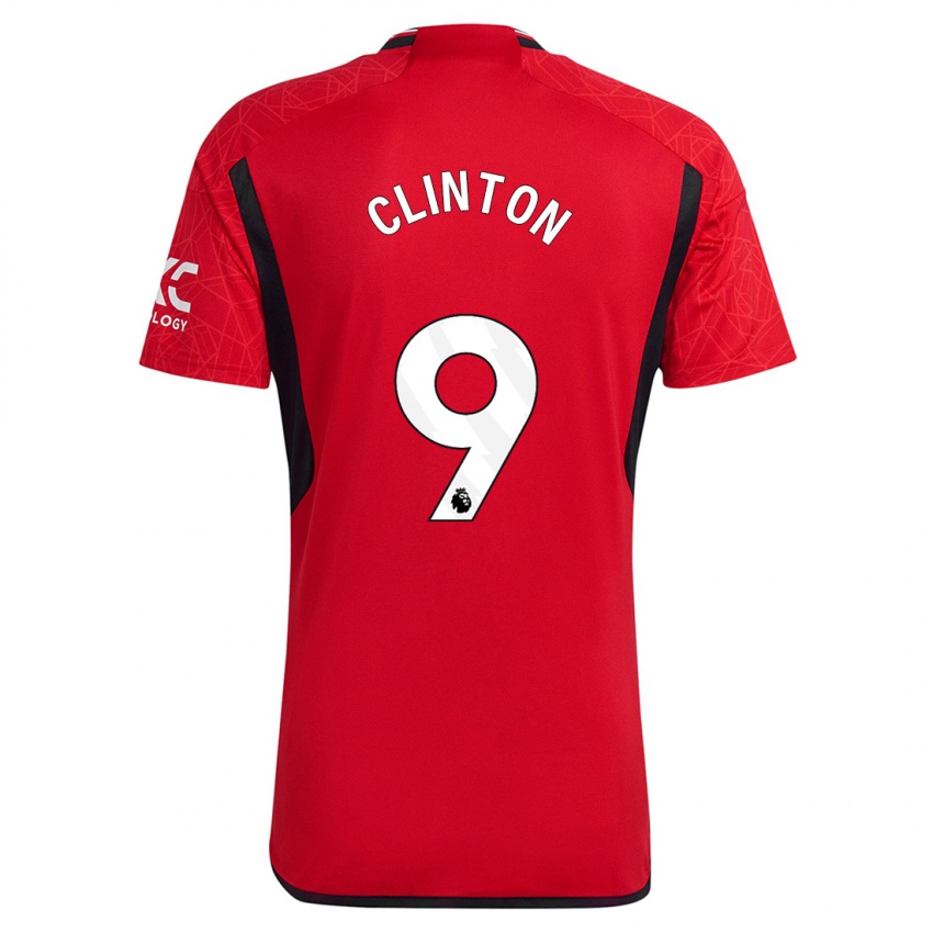 Hombre Camiseta Grace Clinton #9 Rojo 1ª Equipación 2023/24 La Camisa Chile