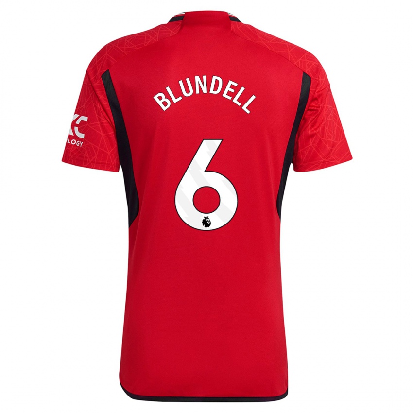 Hombre Camiseta Hannah Blundell #6 Rojo 1ª Equipación 2023/24 La Camisa Chile