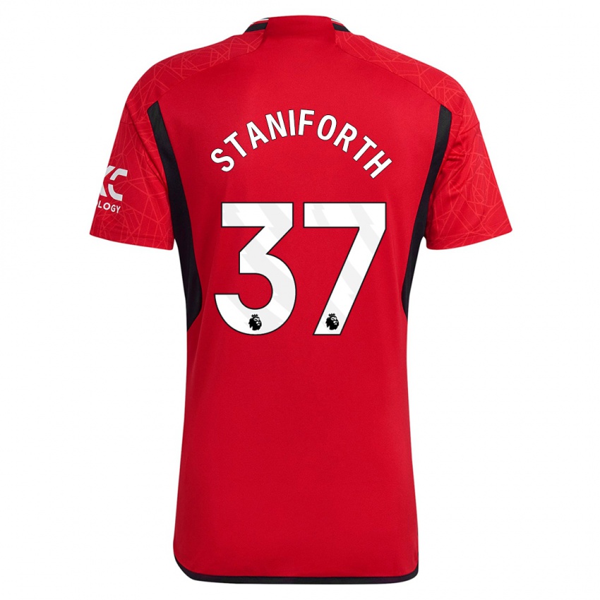 Hombre Camiseta Lucy Staniforth #37 Rojo 1ª Equipación 2023/24 La Camisa Chile