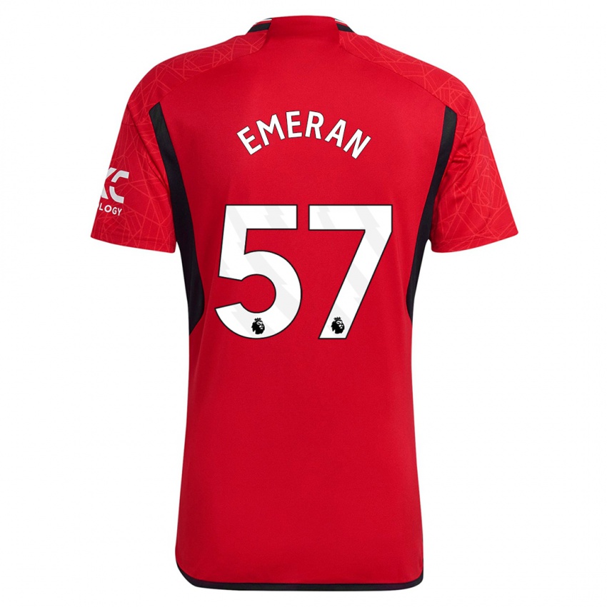 Hombre Camiseta Noam Emeran #57 Rojo 1ª Equipación 2023/24 La Camisa Chile