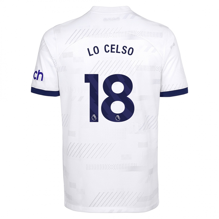 Hombre Camiseta Giovani Lo Celso #18 Blanco 1ª Equipación 2023/24 La Camisa Chile