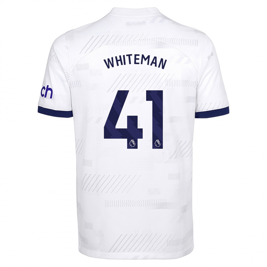 Hombre Camiseta Alfie Whiteman #41 Blanco 1ª Equipación 2023/24 La Camisa Chile