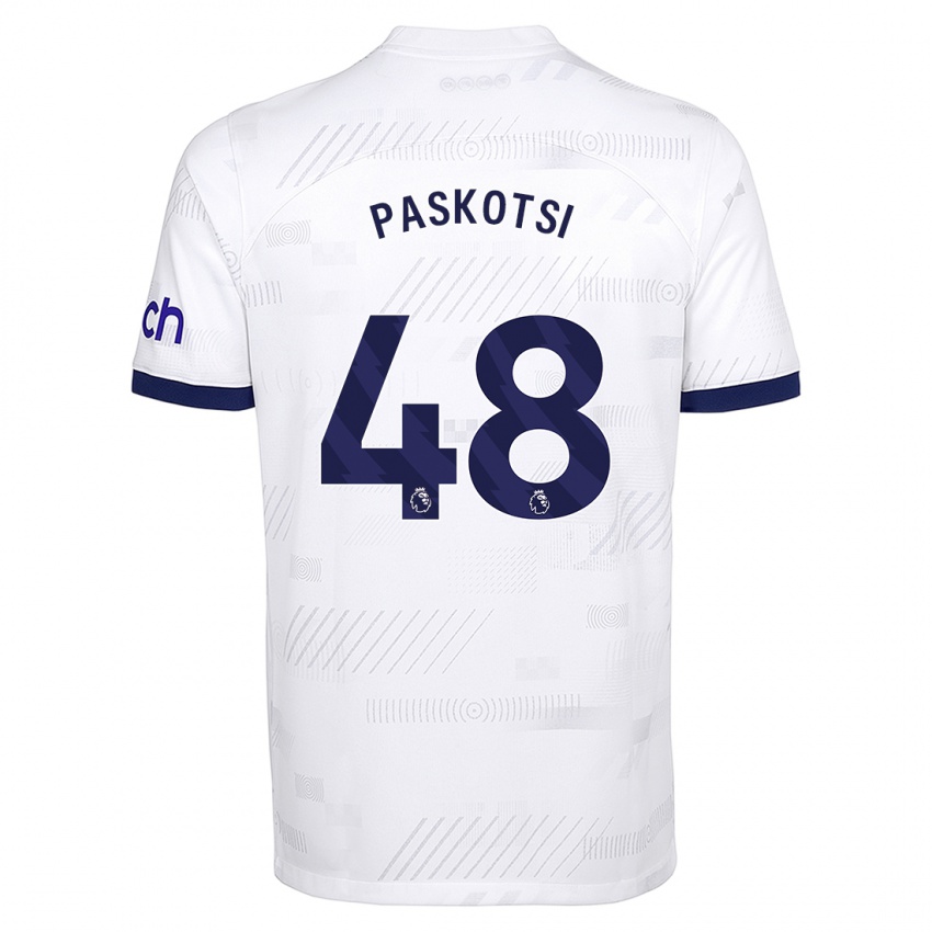 Hombre Camiseta Maksim Paskotsi #48 Blanco 1ª Equipación 2023/24 La Camisa Chile