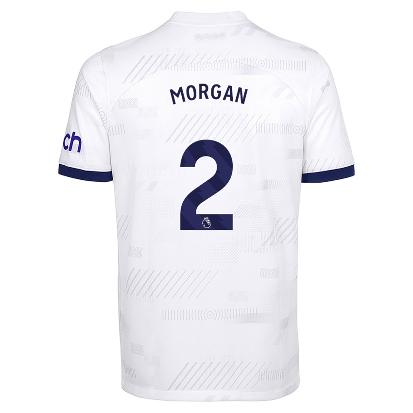 Hombre Camiseta Esther Morgan #2 Blanco 1ª Equipación 2023/24 La Camisa Chile