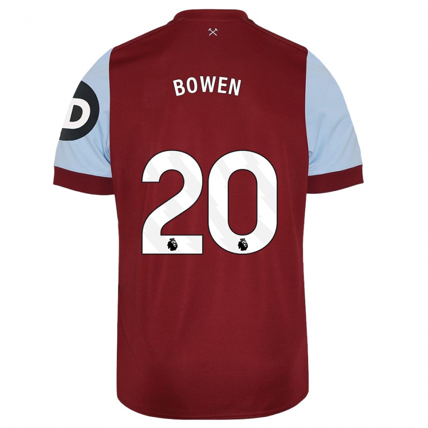Hombre Camiseta Jarrod Bowen #20 Granate 1ª Equipación 2023/24 La Camisa Chile