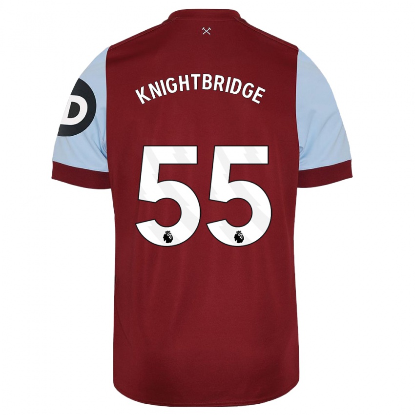 Hombre Camiseta Jacob Knightbridge #55 Granate 1ª Equipación 2023/24 La Camisa Chile