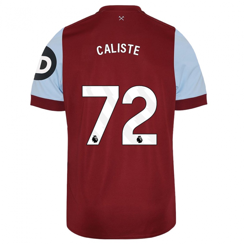 Hombre Camiseta Gabriel Caliste #72 Granate 1ª Equipación 2023/24 La Camisa Chile