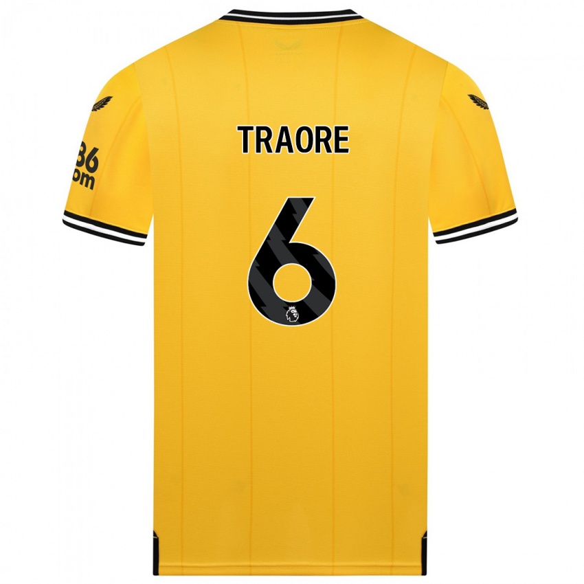 Hombre Camiseta Boubacar Traoré #6 Amarillo 1ª Equipación 2023/24 La Camisa Chile