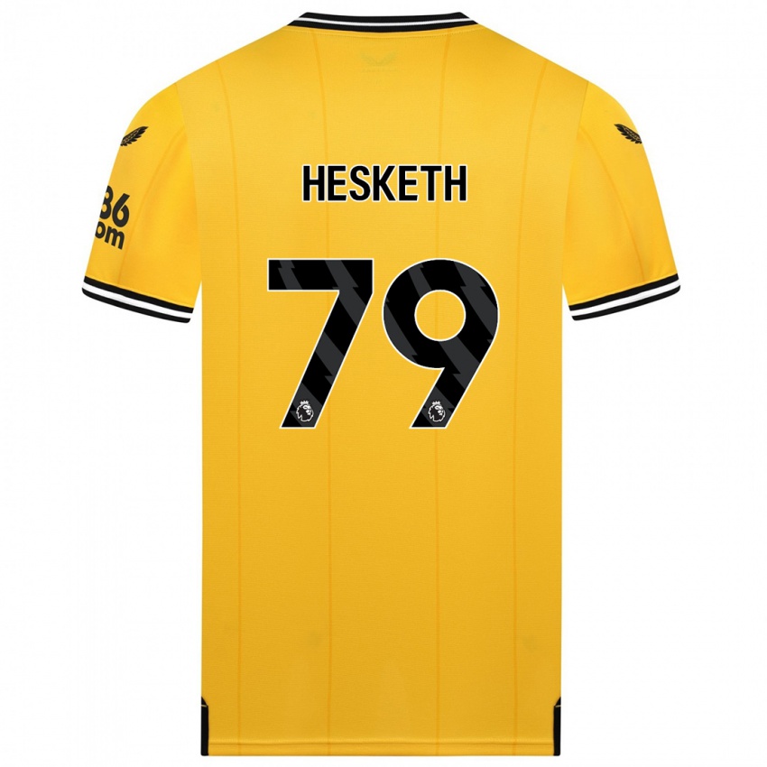 Hombre Camiseta Owen Hesketh #79 Amarillo 1ª Equipación 2023/24 La Camisa Chile