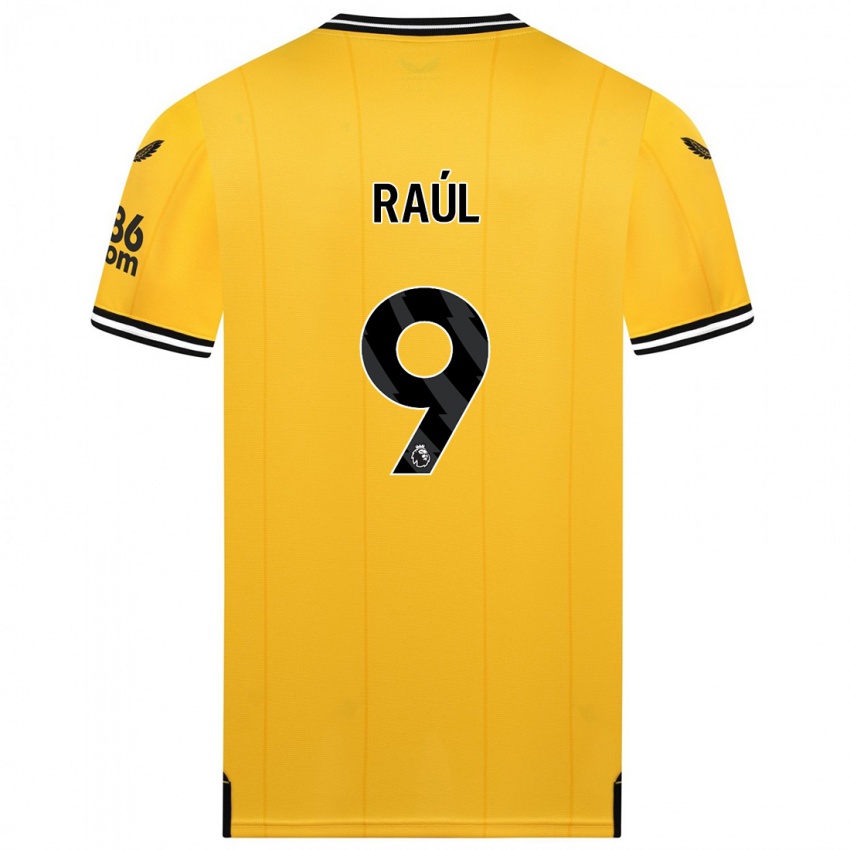 Hombre Camiseta Raul Jimenez #9 Amarillo 1ª Equipación 2023/24 La Camisa Chile