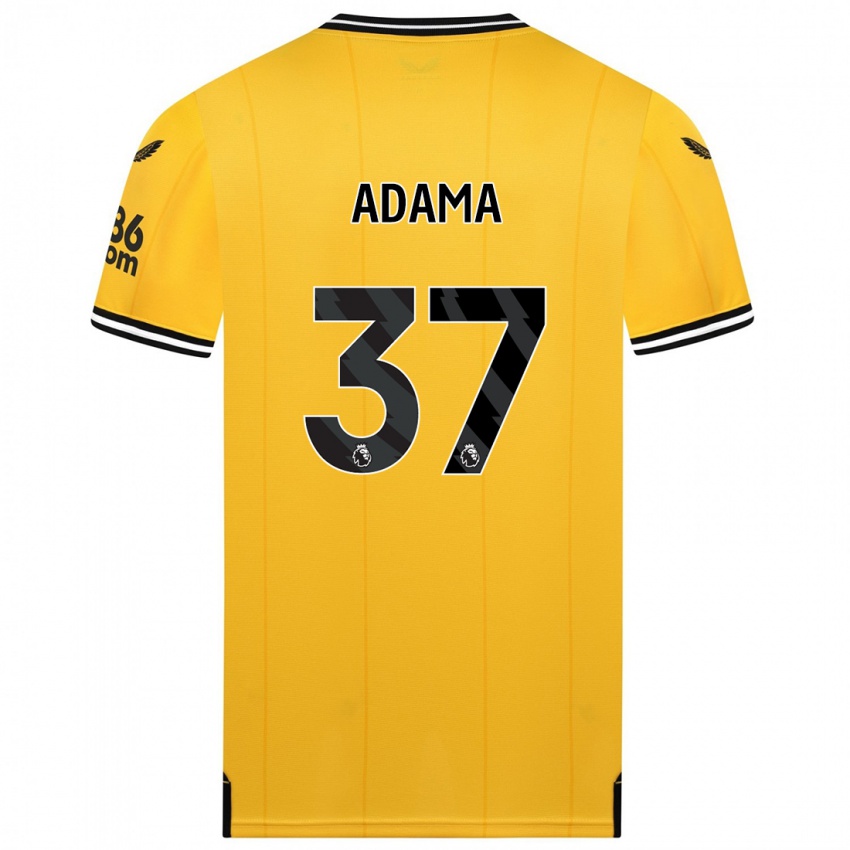 Hombre Camiseta Adama Traore #37 Amarillo 1ª Equipación 2023/24 La Camisa Chile