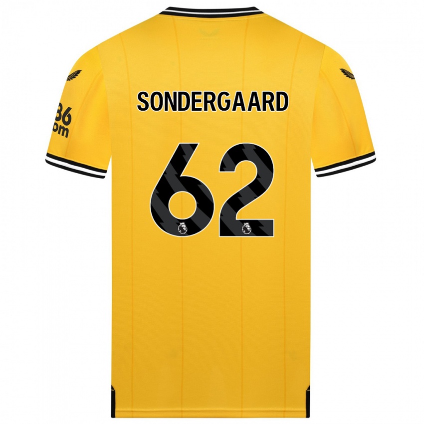 Hombre Camiseta Andreas Sondergaard #62 Amarillo 1ª Equipación 2023/24 La Camisa Chile