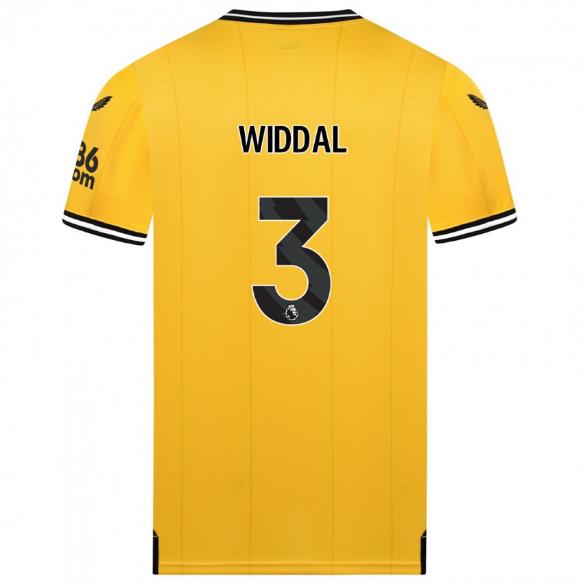 Hombre Camiseta Natalie Widdal #3 Amarillo 1ª Equipación 2023/24 La Camisa Chile
