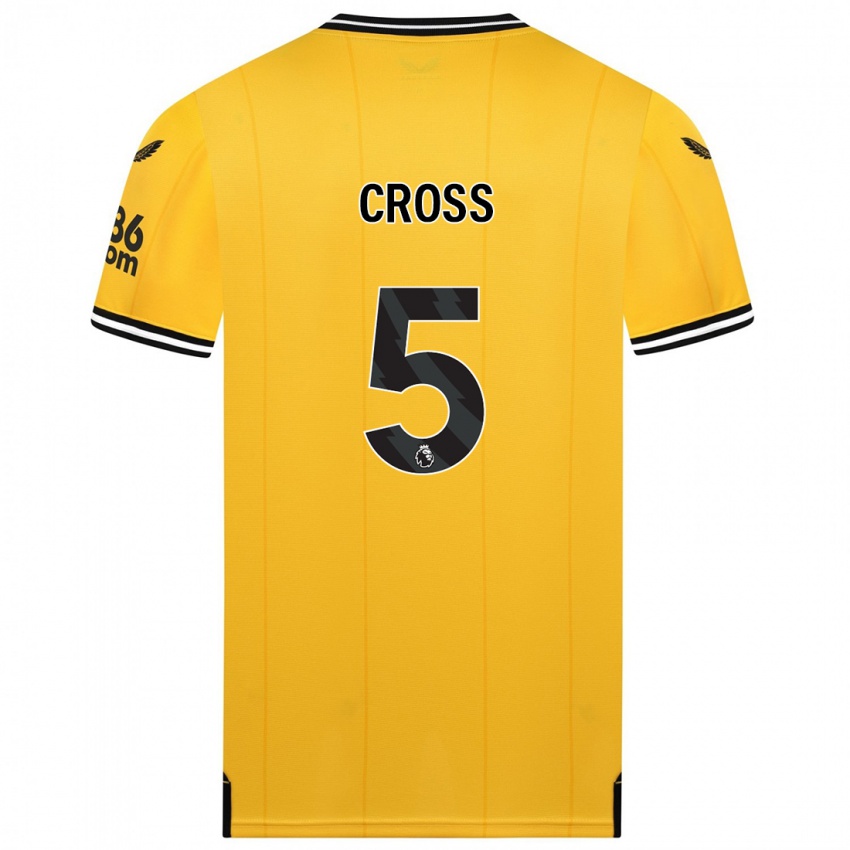 Hombre Camiseta Emma Cross #5 Amarillo 1ª Equipación 2023/24 La Camisa Chile