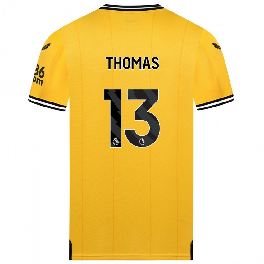 Hombre Camiseta Bec Thomas #13 Amarillo 1ª Equipación 2023/24 La Camisa Chile