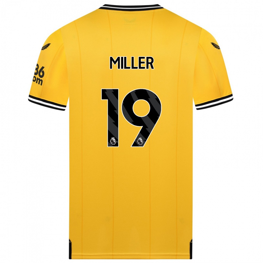Hombre Camiseta Ali Miller #19 Amarillo 1ª Equipación 2023/24 La Camisa Chile