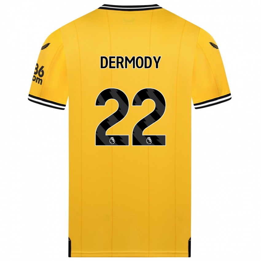 Hombre Camiseta Helen Dermody #22 Amarillo 1ª Equipación 2023/24 La Camisa Chile