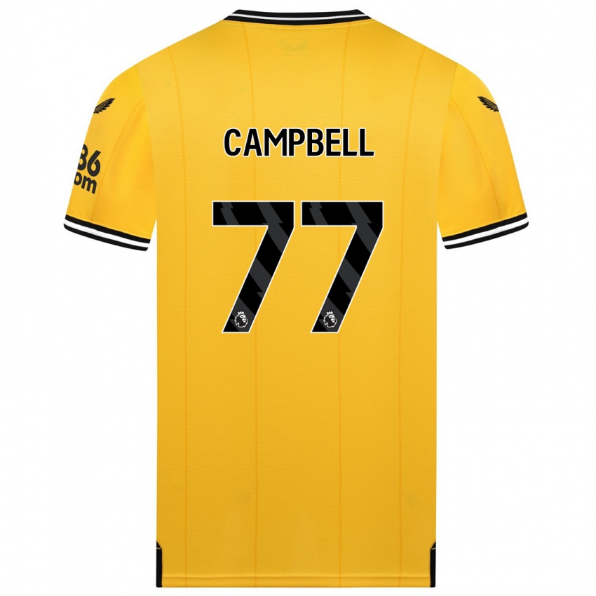 Hombre Camiseta Chem Campbell #77 Amarillo 1ª Equipación 2023/24 La Camisa Chile
