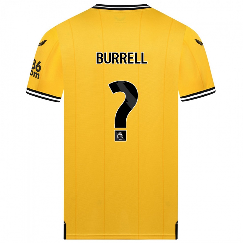 Hombre Camiseta Ackeme Francis Burrell #0 Amarillo 1ª Equipación 2023/24 La Camisa Chile