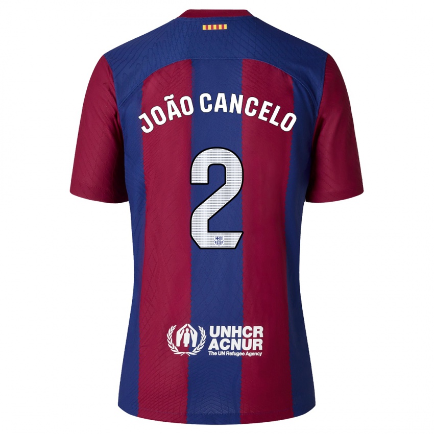 Hombre Camiseta Joao Cancelo #2 Rojo Azul 1ª Equipación 2023/24 La Camisa Chile