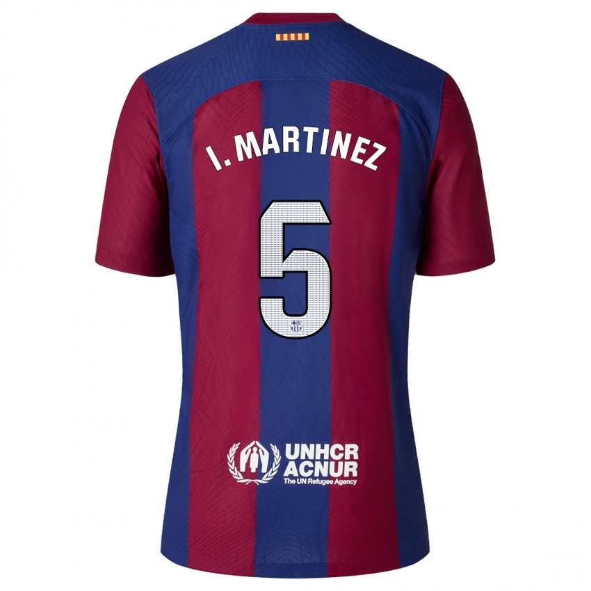 Hombre Camiseta Inigo Martinez #5 Rojo Azul 1ª Equipación 2023/24 La Camisa Chile