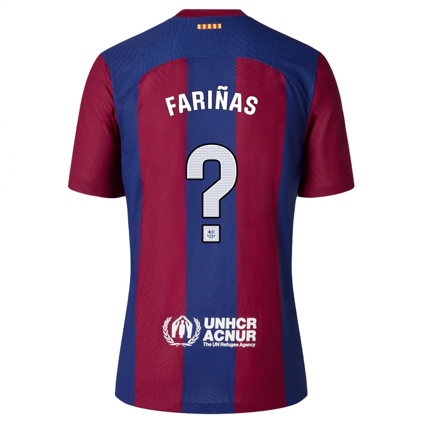 Hombre Camiseta Brian Fariñas #0 Rojo Azul 1ª Equipación 2023/24 La Camisa Chile