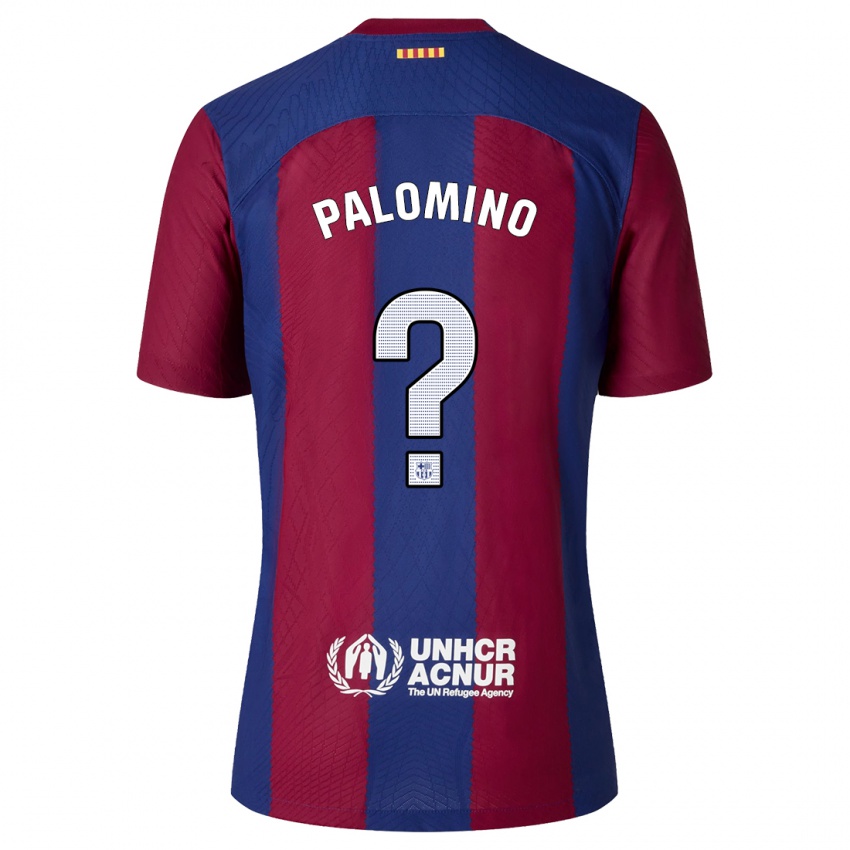 Hombre Camiseta Oriol Palomino #0 Rojo Azul 1ª Equipación 2023/24 La Camisa Chile
